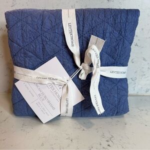 New LEVTEX  HOME Rowan Set 2 Euro Charms Blue 26X26 in